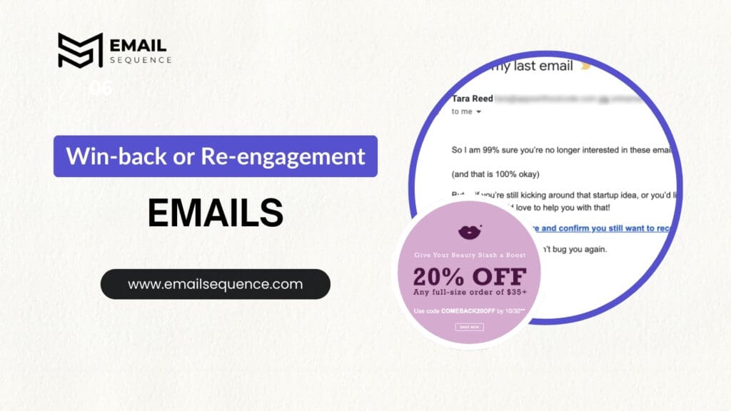 Win back or Re engagement Emails
